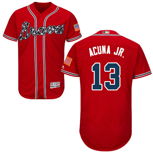acuna jr red jersey